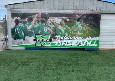 large banner for Marshall University